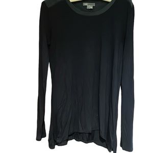 Vince navy jersey and silk t shirt, small